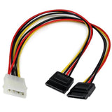 Startech Cable Alimentacion Molex  A Doble Sata 0.30m