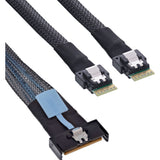 Cable Mcio X8 Macho A 2x 4i Sff-8654  0,50 Metro Inline
