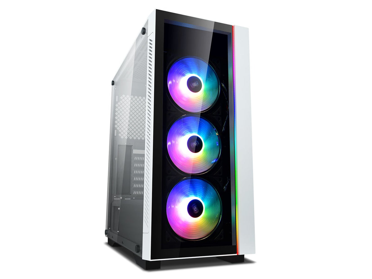 Caja Pc Deepcool E-Atx Matrexx 55 V3-Add Rgb 3f White Tempered Glass Bahias 2x3'5,2x2'5/1xusb3.0,2xusb2.0/Audio In/Out/Cristal Templado