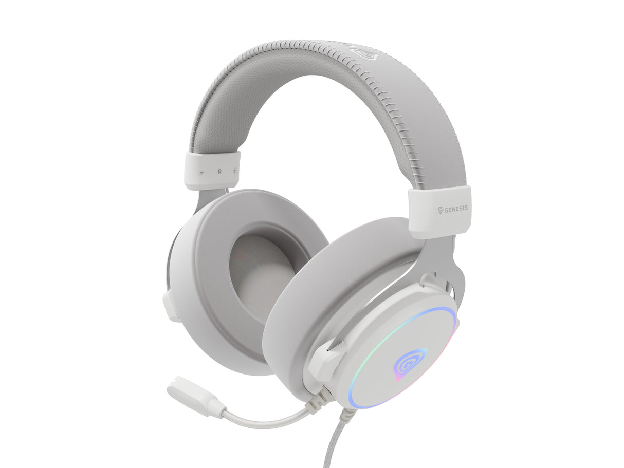 Auriculares Genesis Neon 764  Alámbrico Diadema Juego Usb Tipo A Blanco