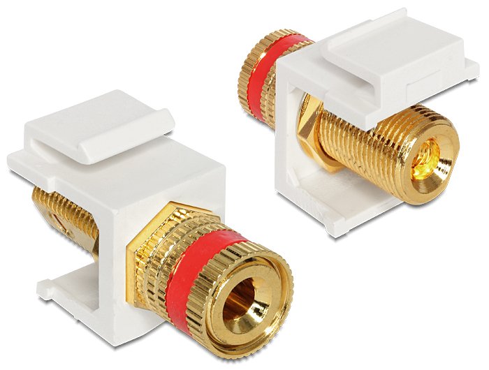 Delock 86304 Módulo De Integración Keystone Poste > Tuerca De Rosca Rojo / Blanco