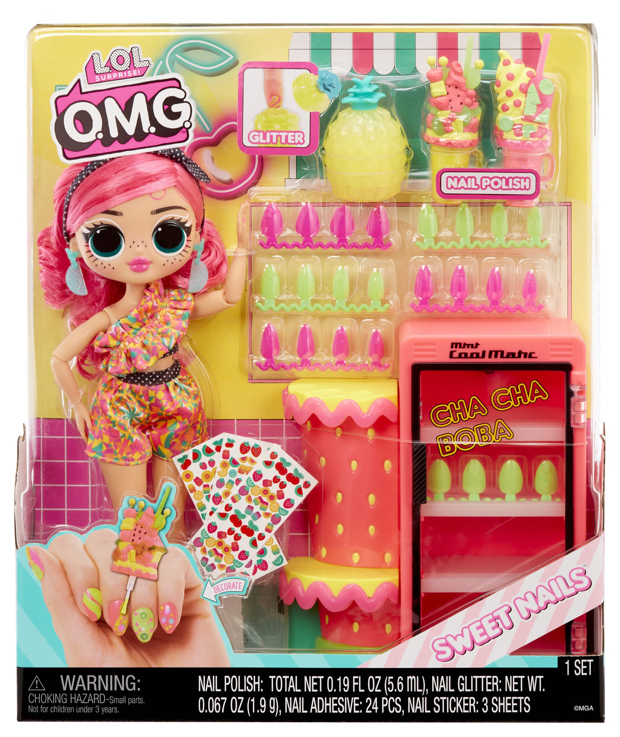 Muñeca  Mga Entertainment L.O.L. Surprise Omg Sweet Nails - Rosay Pops Fruit Shop 503842-Euc