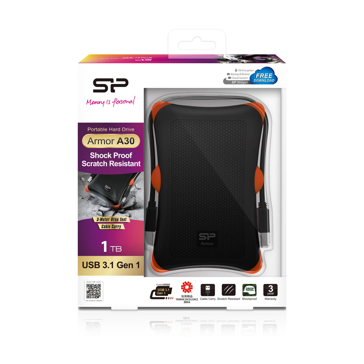 EAN 4712702631203 - Silicon Power Armor A30 disco duro externo 1 TB 2.5" USB tipo A 3.2 Gen 1 (3.1 Gen 1) Negro imagen 6