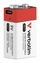 Verbatim 9v-Akku Mit Usb-C-Anschluss, Li-Ion
