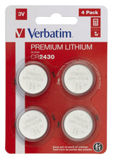 Verbatim Pilas Planas De Litio 3v - Cr2430 (4 Pack)