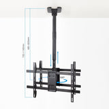 Soporte Techo 2 Pantallas 43-86" Negro