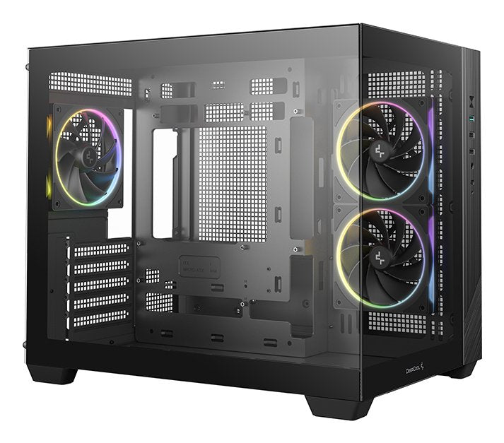 Caja Pc Deepcool Cg330 3f (Negro, Panorama-Design) R-Cg330-Bkngm3-G