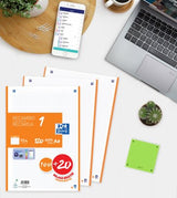 Oxford Recambio 100h + 20h Gratis 4 Taladros A4 90gr 5x5 1 Banda Naranja