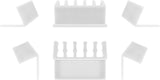 Juego De 2 Piezas Para Organizar Y Sujetar Cables, Extraíble, Gestión De Cables 5 Ranuras, Blanco, Blister