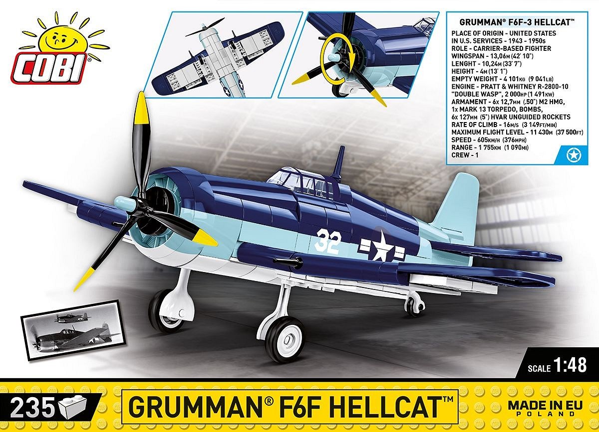 Cobi Blocks Grumman F6f  Hellcat 235 Blocks