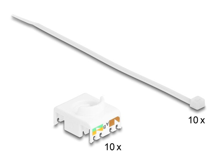 Delock Keystone Modulo Rj45 Hembra A Lsa Cat.6a Werkzeugfrei Naranja Set 10 Piezas