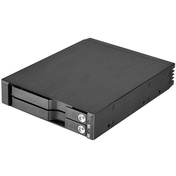Silverstone Fs202b Frontal De 3.5" Negro Para 2 Discos Duros Sata 2.5