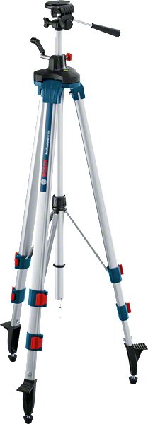 Trípode Bosch Professional Bt 250 Plateado/Azul, Rosca De 1/4", Para Láseres Puntuales, Lineales Y Rotativos 0601096a00
