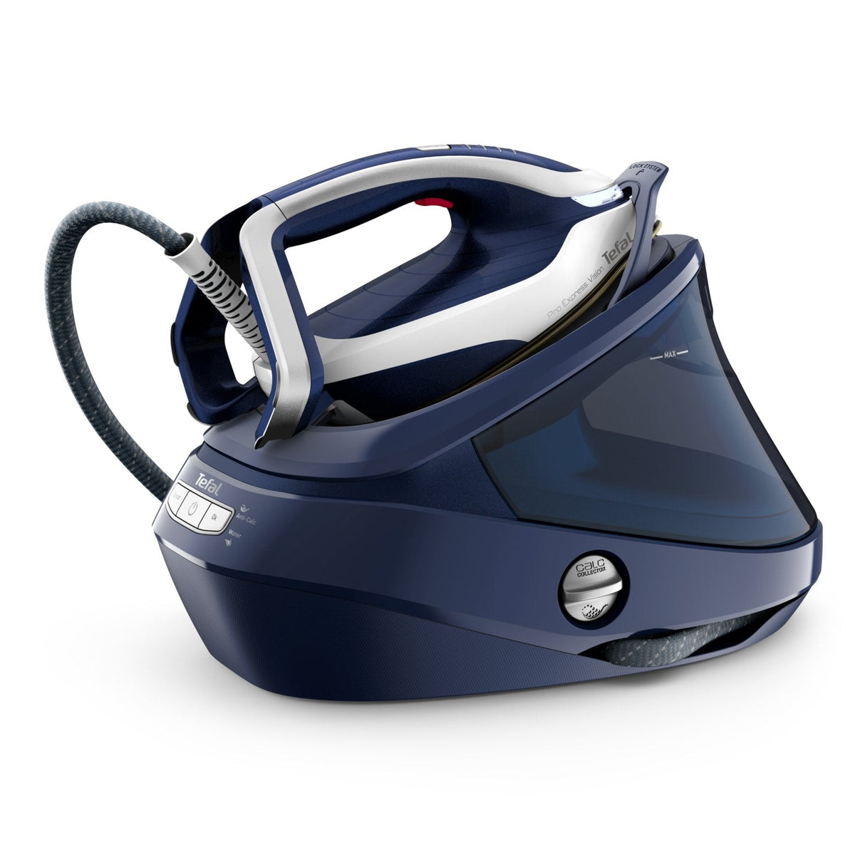 Estación De Planchado Tefal Pro Express Vision Gv9812e0 A Vapor 3000 W 1,1 L Suela Durilium Airglide Autoclean Azul, Blanco