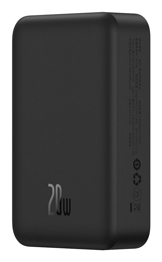 Baseus Magnetic Mini Powerbank Carga Inalámbrica 20000 Mah 20 W Negro
