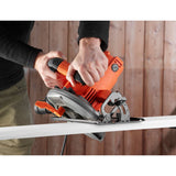 Black & Decker Cs1550-Qs Sierra Circular Portátil 19 Cm Negro, Naranja 5500 Rpm 1500 W
