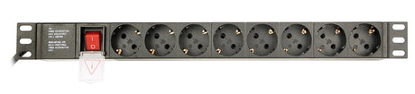EAN 8716309117364 - Gembird EG-PDU-014 unidad de distribución de energía (PDU) 8 salidas AC 1U Negro imagen 1