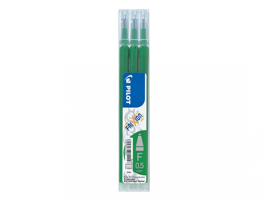 Pilot Pen Pilot Frixion - Cartucho De Recarga - Verde - 0.5 Mm (Paquete De 3)