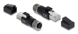 EAN 4043619908325 - DeLOCK 90832 cambiador de género para cable M12 4-pin RJ-45 Negro imagen 2