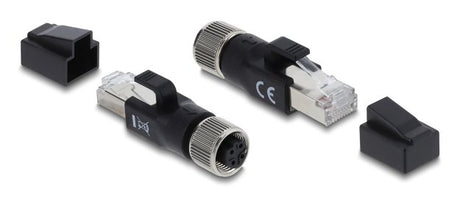 EAN 4043619908325 - DeLOCK 90832 cambiador de género para cable M12 4-pin RJ-45 Negro imagen 2