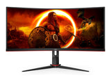 Monitor Aoc Cu34g2xp Bk 34" 3440x1440 Va 180hz High Adjustable Stand Hdr400 Freesync Premium Usb Hub 4x3.0 2xdp 2xhdmi