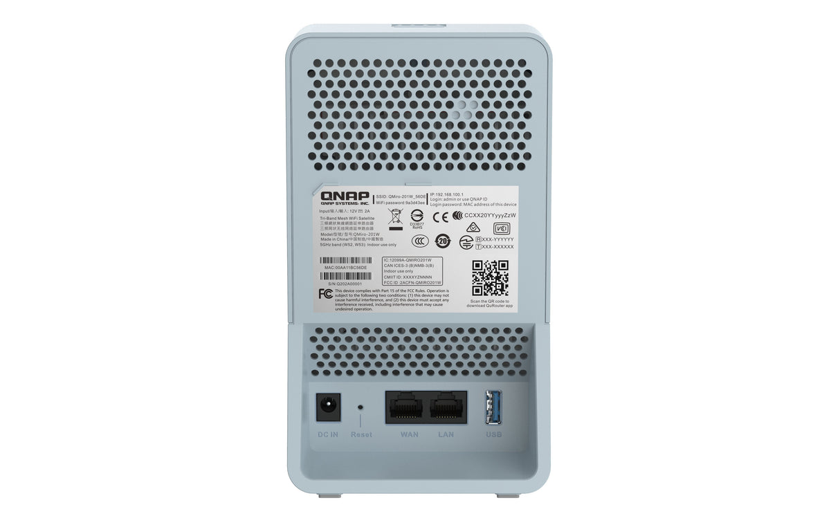 EAN 0885022020256 - QNAP QMiro-201W router inalámbrico Gigabit Ethernet Doble banda (2,4 GHz / 5 GHz) Azul imagen 2