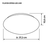 Plafón De Techo Led Moderno Activejet Opera Led 24w