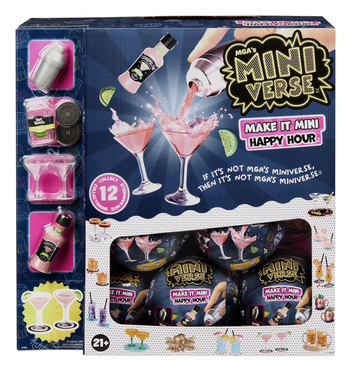 Mga Entertainment Mga'S Miniverso Make It Mini Happy Hour Mini Collectibles, Artesan Artículos Ordenados 513841-Euc