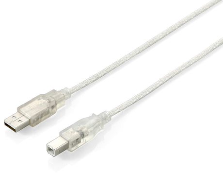 EAN 4015867117231 - Equip 128653 cable USB USB 2.0 1 m USB A USB B Plata, Transparente imagen 1