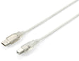 EAN 4015867117231 - Equip 128653 cable USB USB 2.0 1 m USB A USB B Plata, Transparente imagen 1