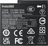 EAN 6970357859139 - Insta360 CINSABGA accesorio para cámara de deportes de acción Batería para cámara imagen 2