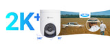 Ezviz Camara Wifi Exterior Hb8 2k+ 4mp Panoramica/Inclinacion Con Bateria