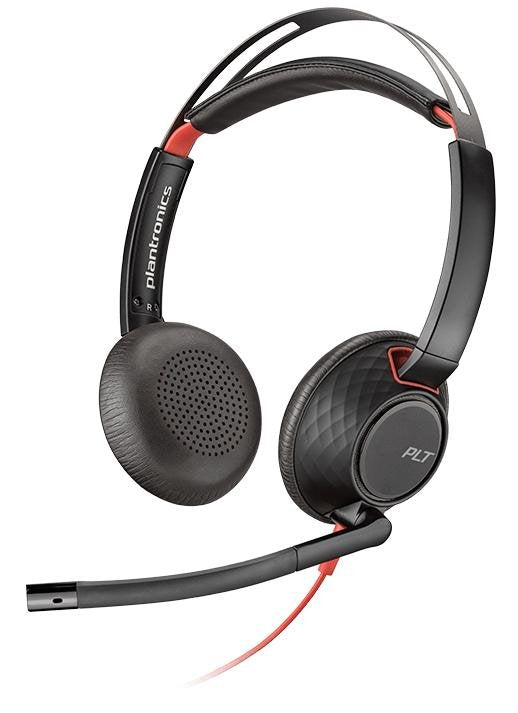Poly Blackwire 5220 Auriculares Alámbrico Diadema Llamadas/Música Usb Tipo C Negro, Rojo