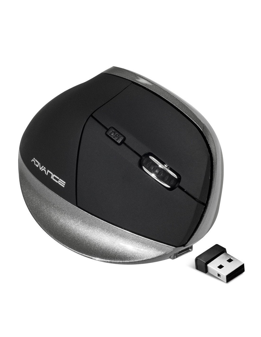 Ratón Inalámbrico Ergonómico Advance Vertical Plus (Negro)