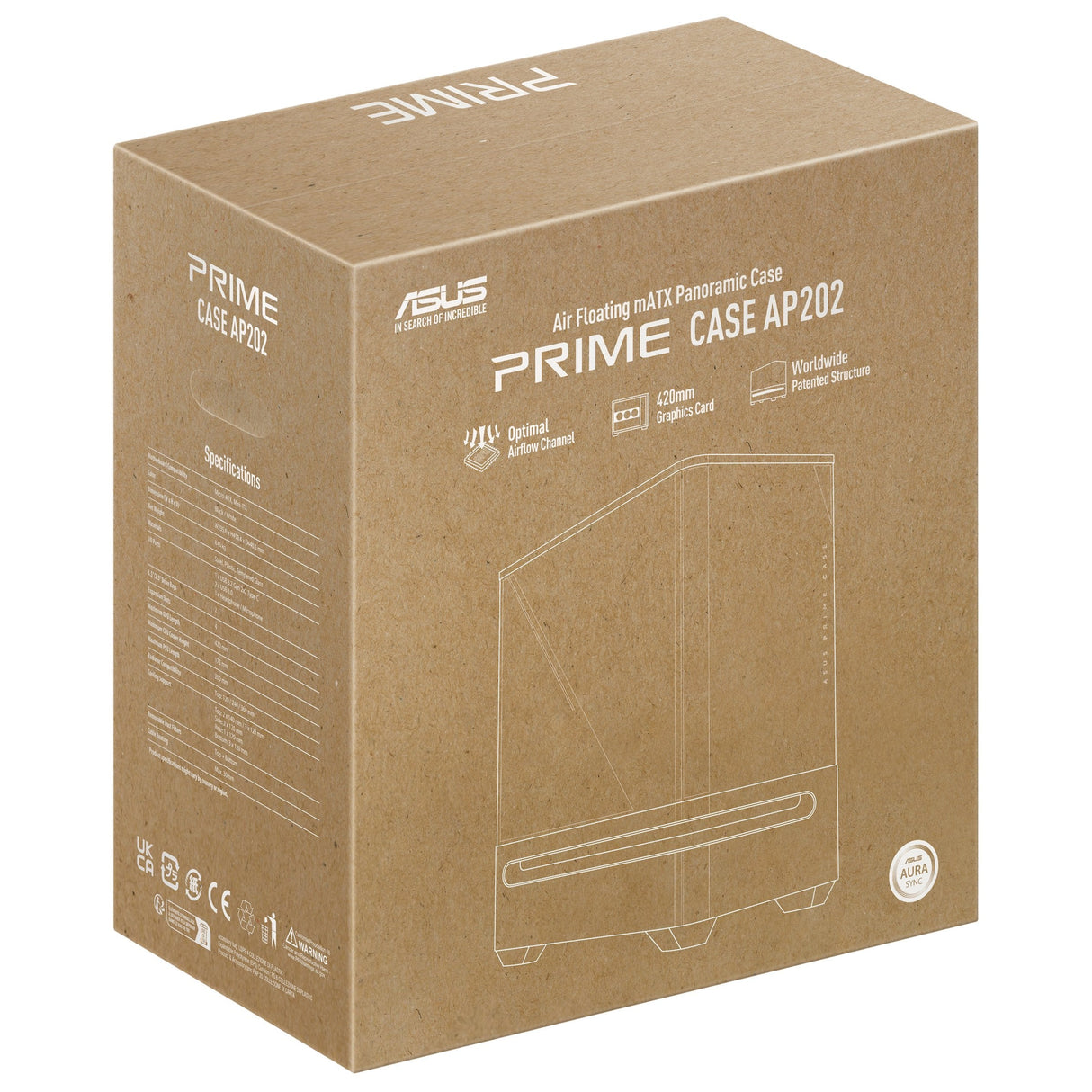 Asus Prime Ap202 Tg Argb  (Negro, Tempered Glass X 2) 90dc00p0-B19000