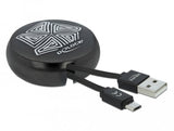 Delock Usb 2.0 Aufrollcable Typ-A Zu Lightning 8 Pin Weiss   Ros
