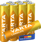 Pila Varta Longlife Lr03, Aaa (Micro) 8 Piezas 4103101418