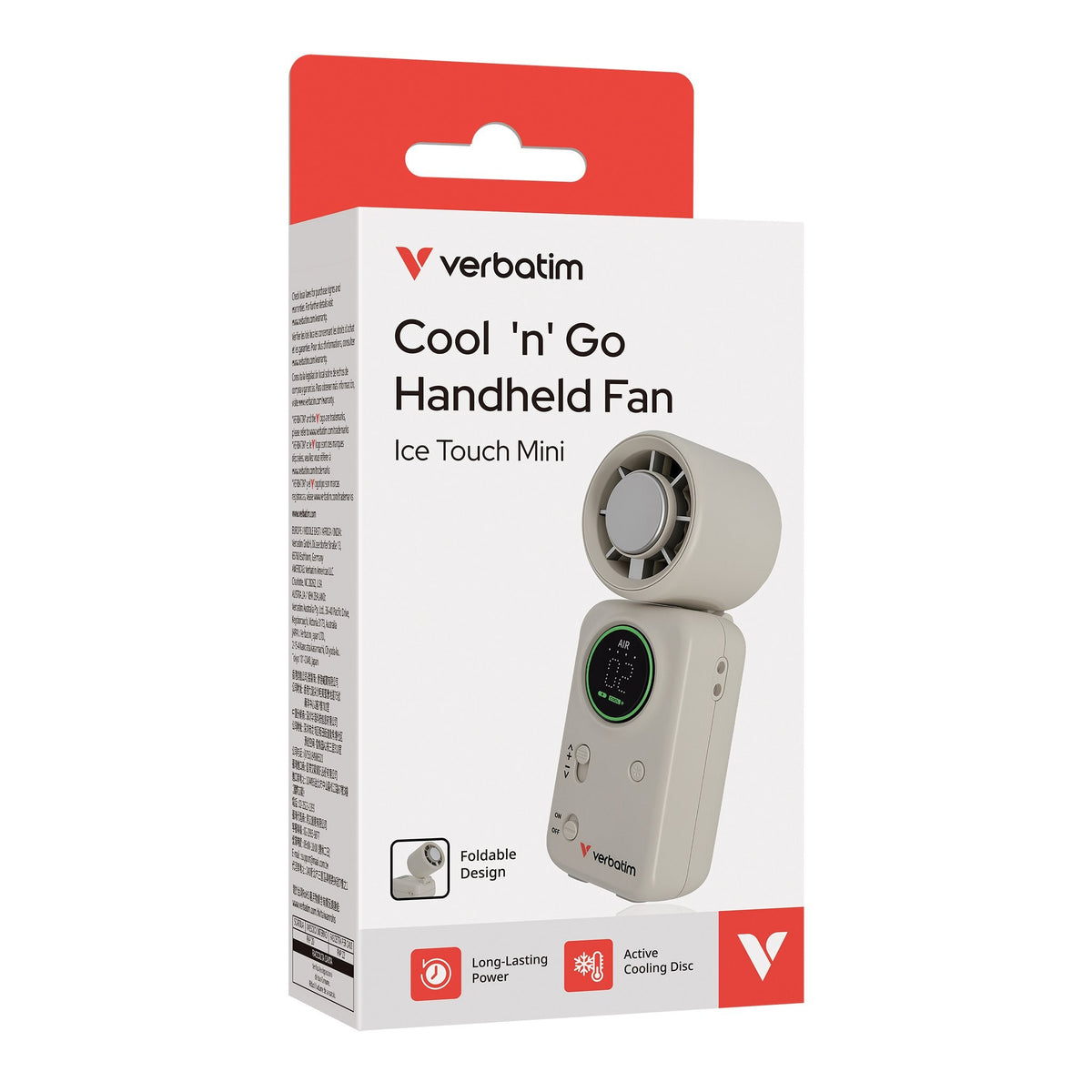 Verbatim Cool`N´Go Ice Touch Pro Handheld Fan White/Silver  32346