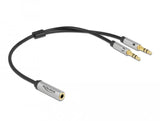 Delock Adaptador 1 X 3,5 Mm 4 Pin ->   2 X 3,5 Mm 3 Pin Macho