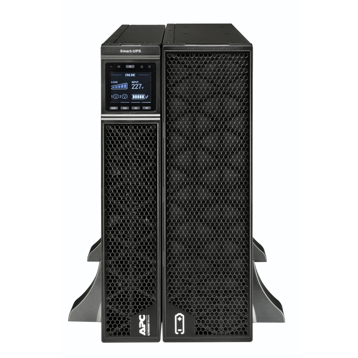 Apc Smart-Ups On-Line-G 8kva 8kw Tower 230v 2x Iec C13+1x Iec C19+Hard Wire 3-Wire H+N+E Outlets Network Card Wo Rail Kit