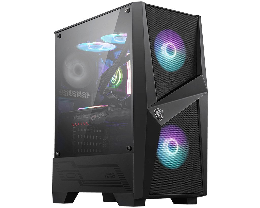 Caja Pc Msi Torre Atx Mag Forge 100r Argb Negro 2x Vent 120mm Argb/Lateral Cristal Templado 306-7g03r11-809