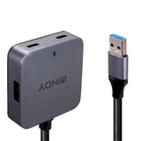 EAN 4002888433884 - Lindy 43388 hub de interfaz USB 3.2 Gen 1 (3.1 Gen 1) Type-A 5000 Mbit/s Negro, Gris imagen 4