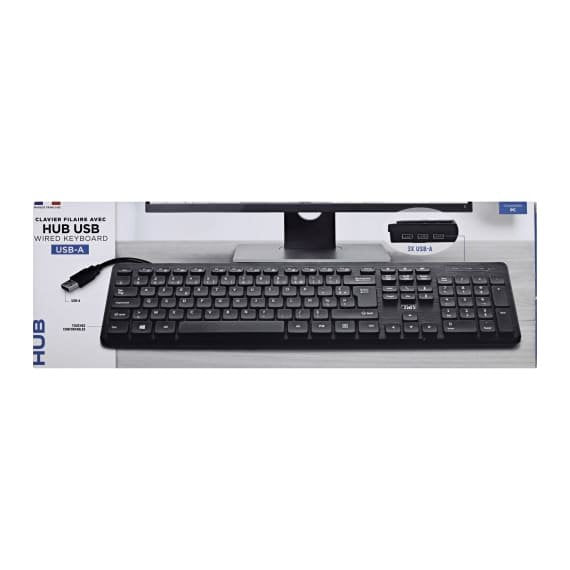 Teclado Con Cable T Nb Con Hub (Negro)