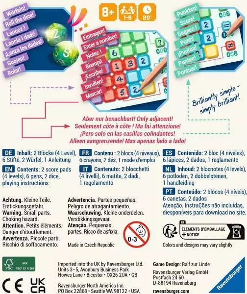 Ravensburger Brillante, Juego De Dados 23491
