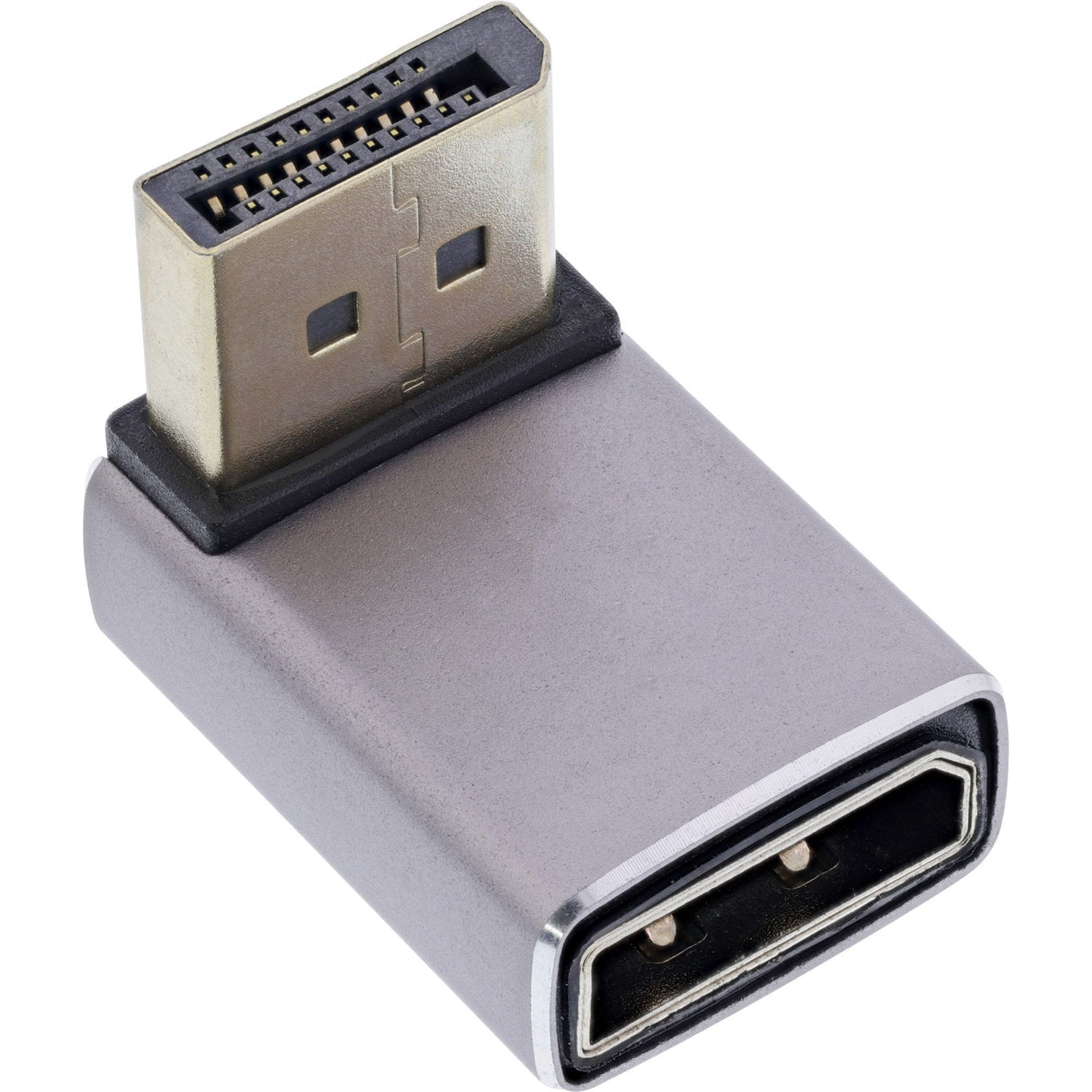 Inline® Displayport 1.4 Adapter, Displayport Male/Female, 90° Downwards, 8k Uhd