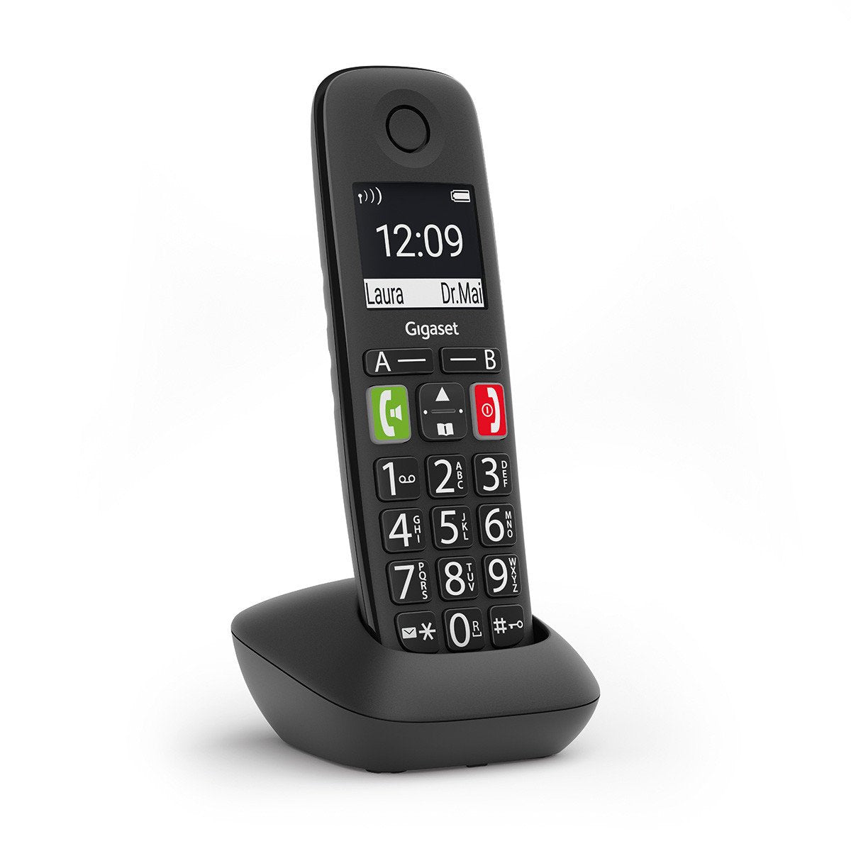 Gigaset E290hx, Teléfono Dect, Terminal Inalámbrico, Altavoz, 150 Entradas, Negro