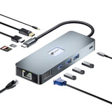 Leotec Docking Station 11-1 Plus 1usb-C Pd100 3usb3.2 Hdmi Vga Ggl Lectjsd Mcsd