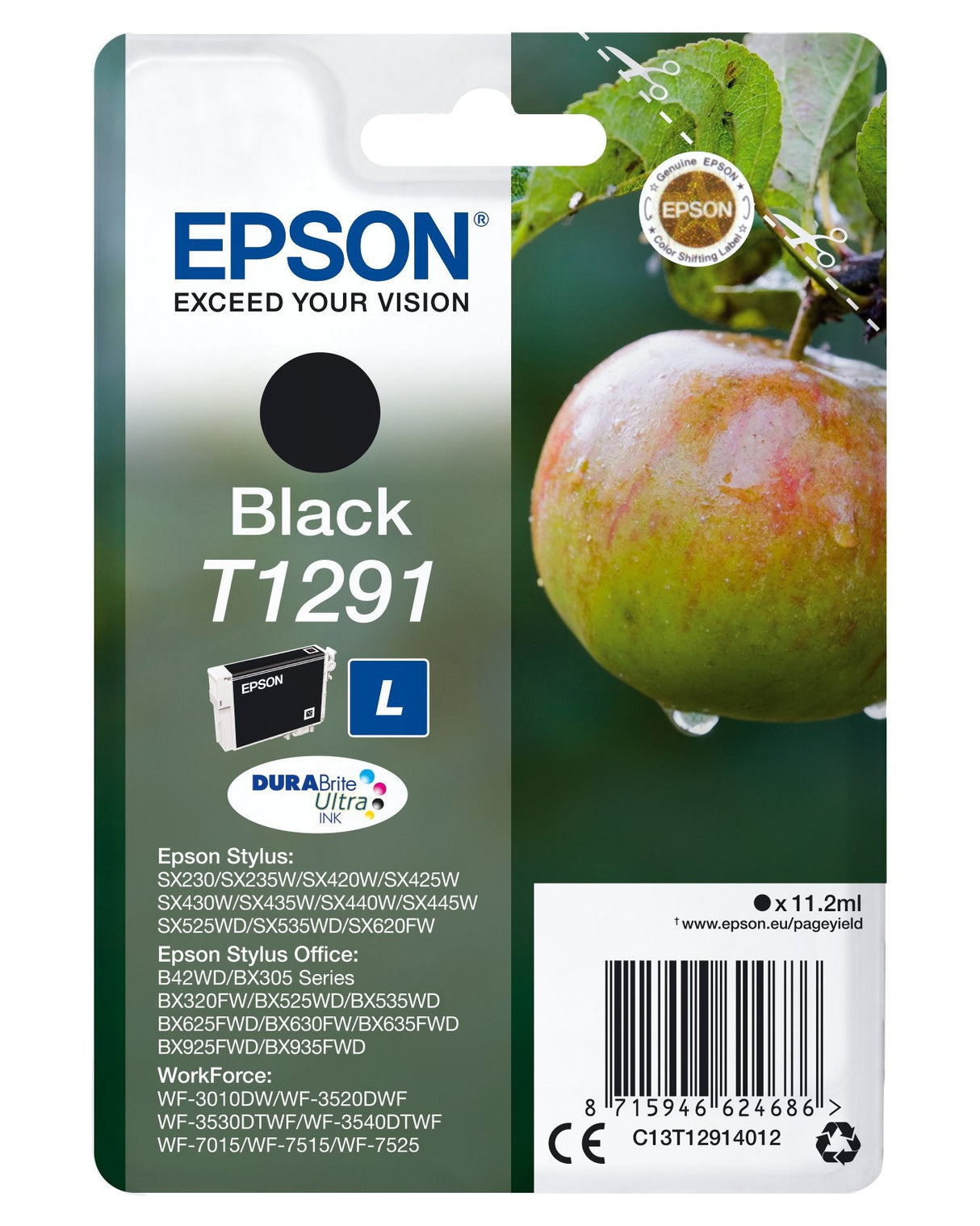 Epson Tinta Original T1291 Black  Para Epson Stylus Office B42wd/ Bx305f /Bx305fw /Bx305fw Plus