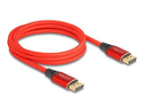 Delock 80632 Cable Displayport 16k 60 Hz 2 M Rojo Metal