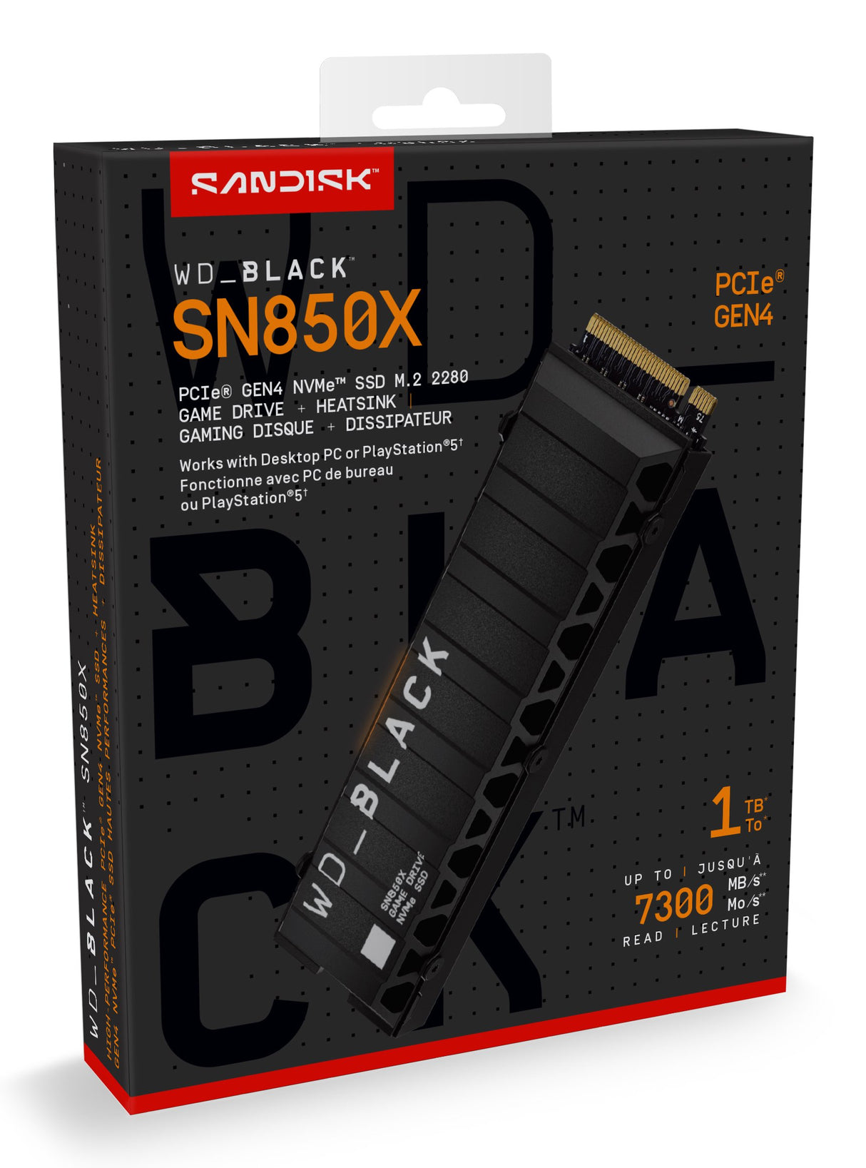 EAN 0718037891385 - SanDisk Black WD_BLACK SN850X NVMe 1 TB M.2 PCI Express 4.0 imagen 2